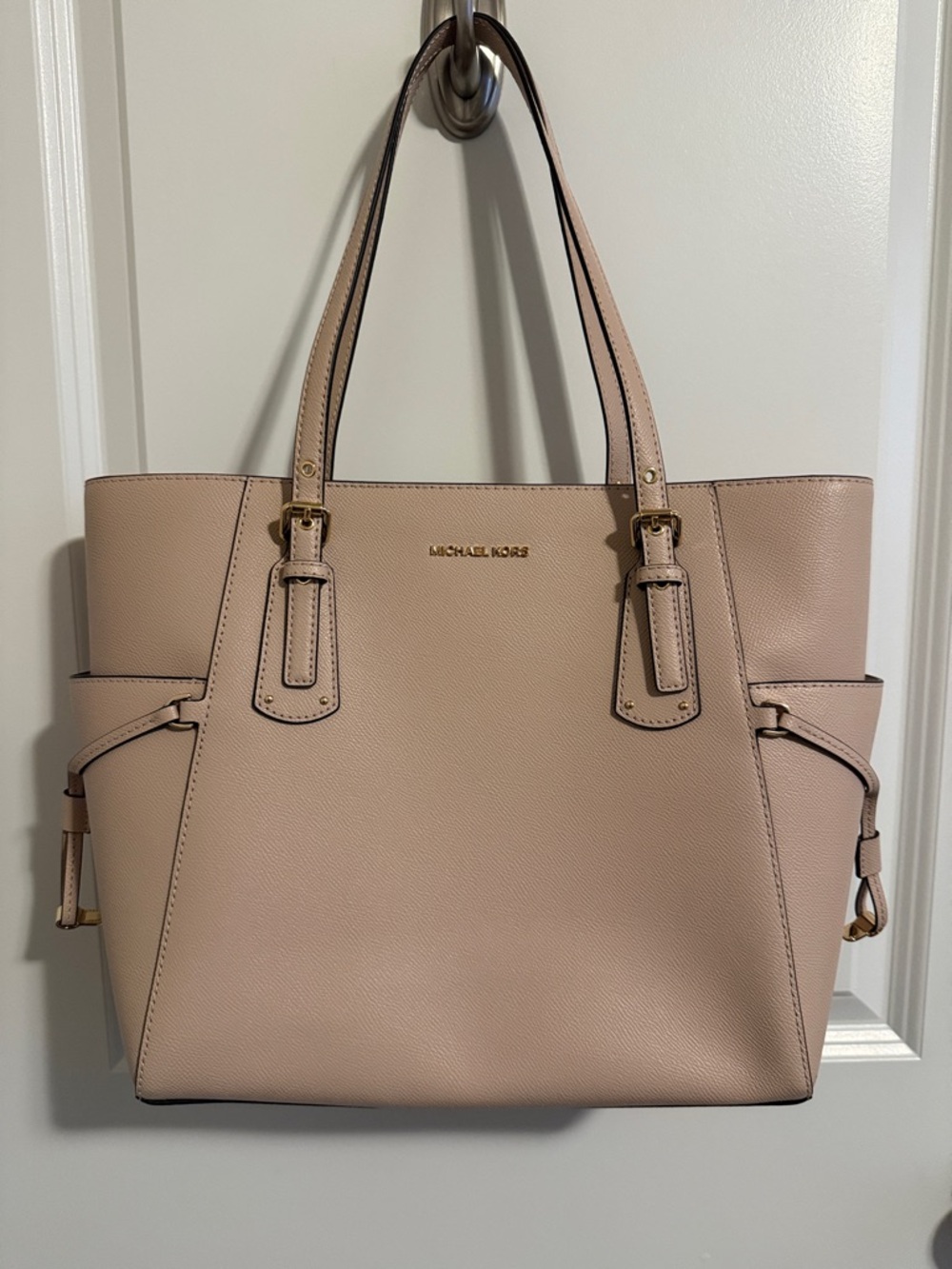 NWT! Michael Kors Pink Beige Saffiano Leather Tote